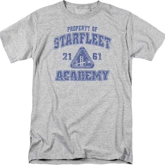 Popfunk Star Trek Distressed Starfleet Academy T Shirt - Picture 1 of 4